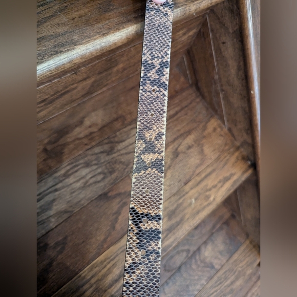 Zara snakeskin belt with gold hardware Size 85 made in Spain - Picture 2 of 11